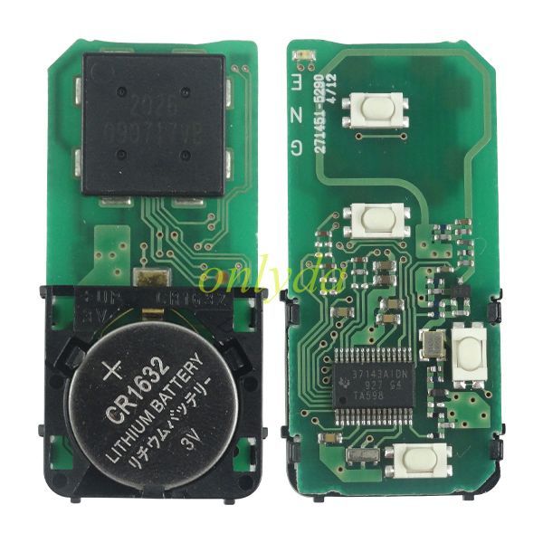 For OEM Toyota 4 button remote key with 4D+DST80 chip with 314.36MHZ
