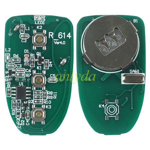 Hyundai style face to face remote 3 button with  434mhz