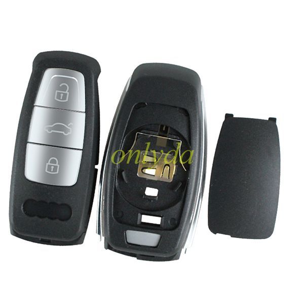 For Audi 3 button modified remote key with badge