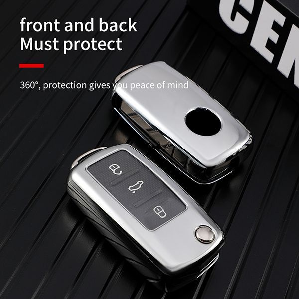 For VW TPU protective key case  black or red color, please choose
