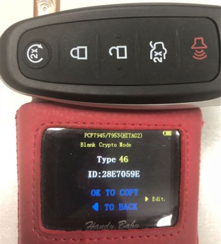 For Ford Keyless 5 button remote key with PCF7953 AC1500 chip-434mhz ASK model， pls choose button