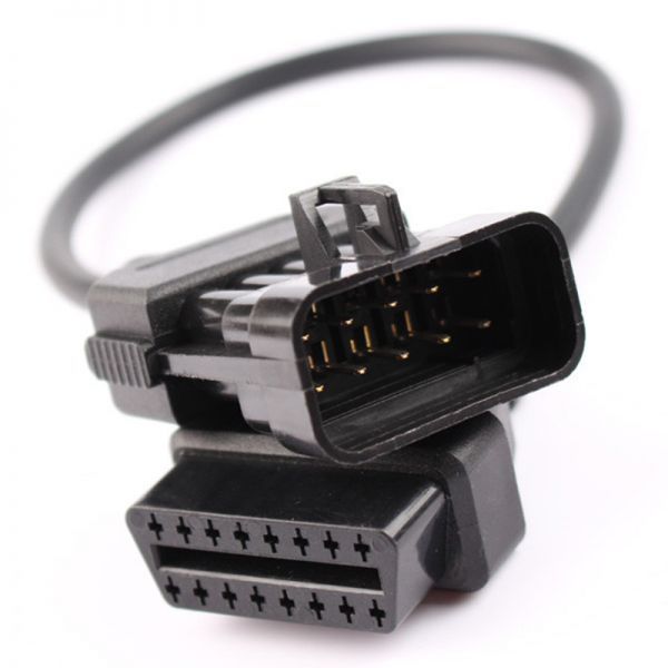 Opel 10 Pin to OBDII 16 Pin Cable Works For Vauxhall / Opel OPCOM Diagnostic Adapter