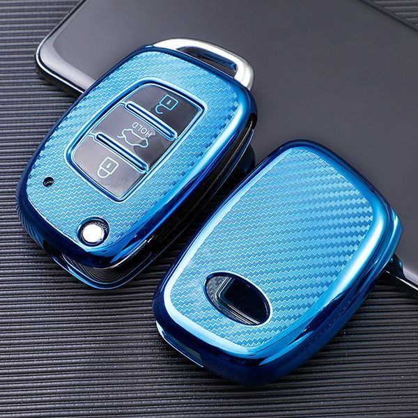 For Hyundai ix35 ix25 3 button  TPU protective key case,please choose the color