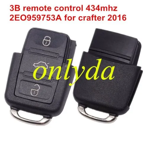 For VW 3B remote control Flip Key for Volkswagen Crafter 2006-2016  2E0959753A 434mhz with ID 48 CHIP  PN: 2E0 959 753 A