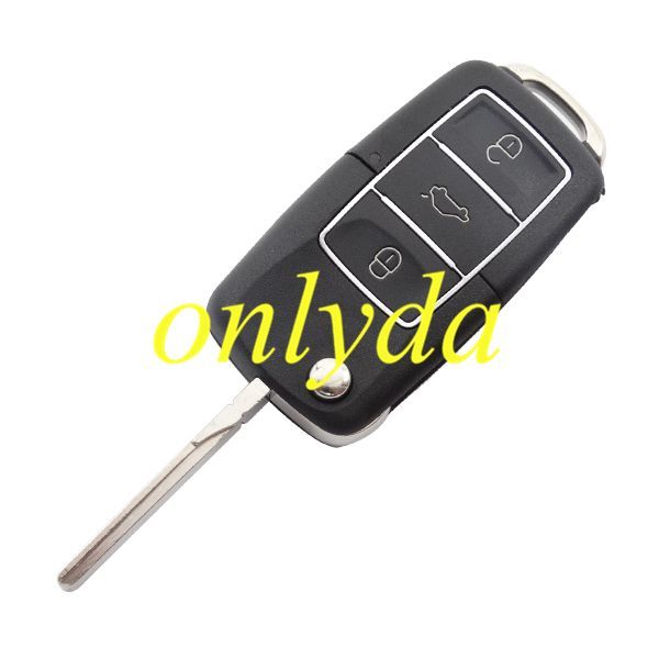 For  VW 3 button   waterproof  remote key blank （black