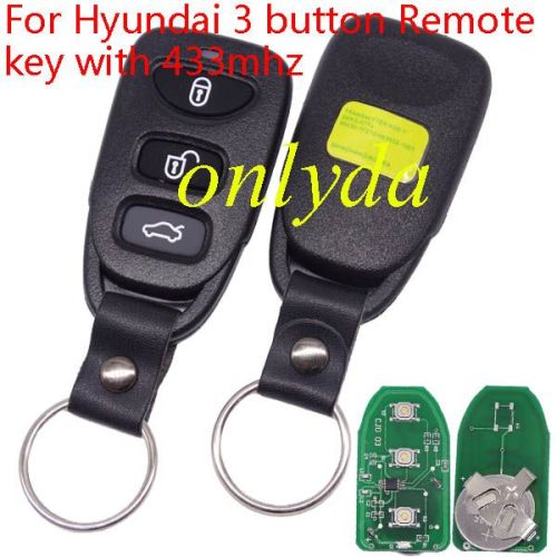 hyun 3 button Remote key with 315mhz/433mhz  SONATA Elantra Tucson