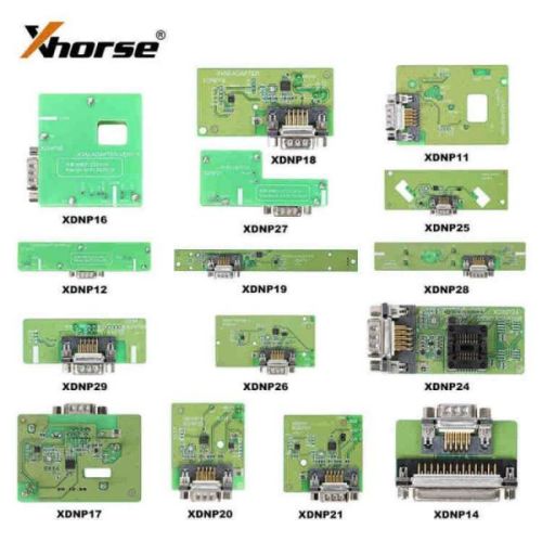 For Xhorse Solder-Free Adapters Work with MINI PROG and KEY TOOL PLUS All Adapters are optional, work with both MINI PROG and KEY TOOL PLUS.  Package List  1pc x XDNP11  BMW-CAS3-ADAPTER 1pc x XDNP12 f