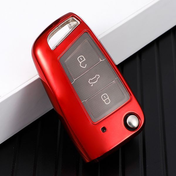 For Passat  TPU protective key case black or red color, please choose