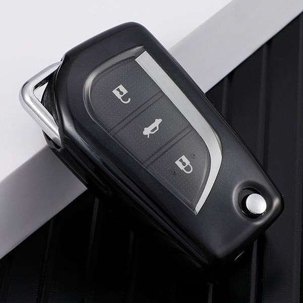 For Toyota TPU protective key case  black or red color, please choose