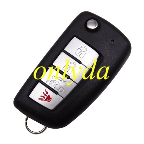 For nissan 4 button remote key blank