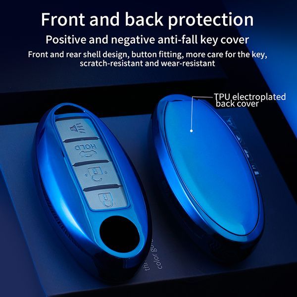 For Nissan TPU protective key case  black or red color, please choose