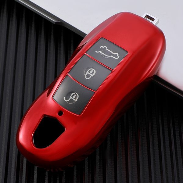 For Porsche TPU protective key case  black or red color, please choose