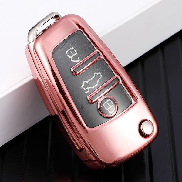 For Audi TPU protective key case  black or red color, please choose