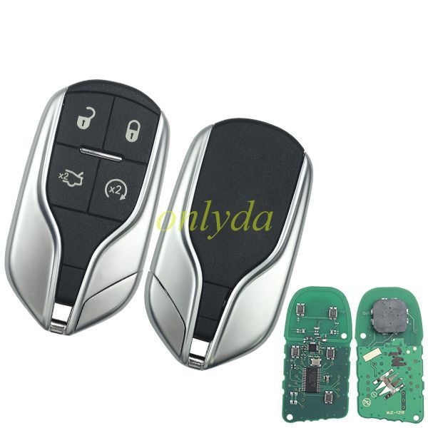 For Maserati 4 button remote key with PCF7945/7953(HITAG2) ID46 433MHz for 2014-2016 Maserati Quattroporte Ghibli M3N-7393490