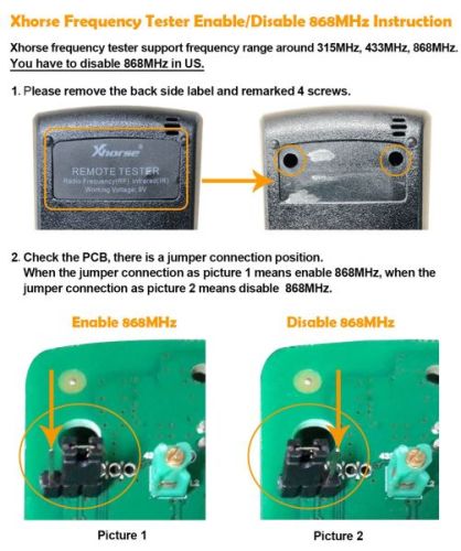 For Xhorse remote tester Radio Frequency(RF) Infrared(IR)