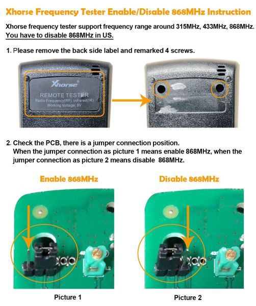 For Xhorse remote tester Radio Frequency(RF) Infrared(IR)