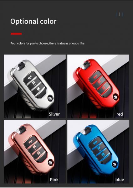 For Honda 3 button  TPU protective key case,please choose the color