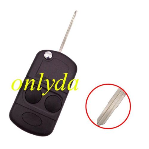 For  landrover modified 2 button remote key flip blank (Can put chip inside) without badge