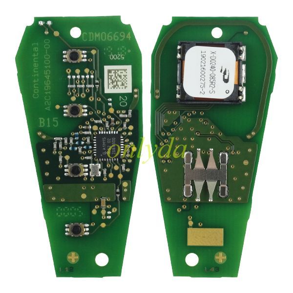 Original Geely 4 button remote key with 4A chip  Fsk and 434mhz with NXPA1M15