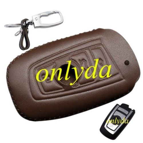 For BMW 3 button key leather case used 1series 3series, 5series, 7series, Z4 X1 X6 X3 X4 M3 M5 M6