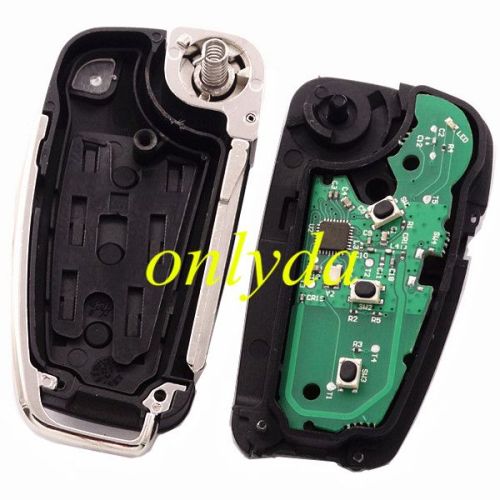 KYDZ Audi  A3 S3 MQB 3 button flip remote key with AES 48 Megamos AES MQB48 Chip  P/N: 8V0 837 220  8V0 837 220G 8V0 837 220F 434mhz ASK model 2012 -2015