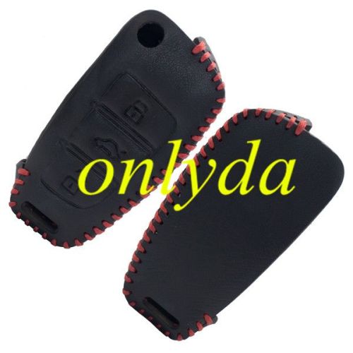 For  Audi 3 button key leather case used Q3 Q7 A3 A1 TT R8