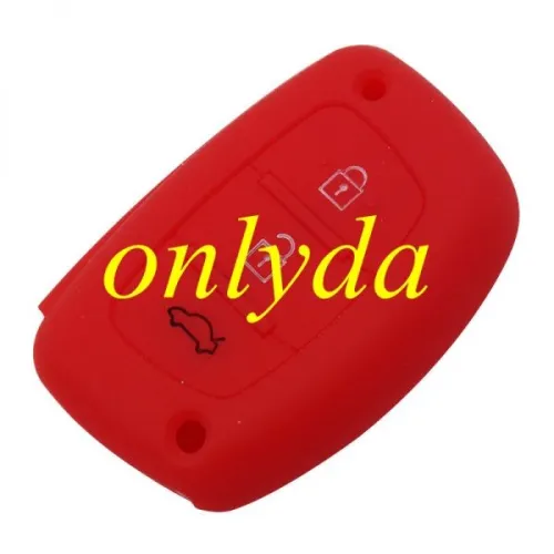 Hyundai 2+1 button silicon case (Black,Blue ,Red. Please choose the color)