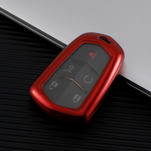 For Cadillac TPU protective key case  black or red color, please choose