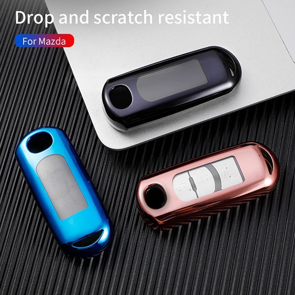 For Mazda TPU protective key case  black or red color, please choose