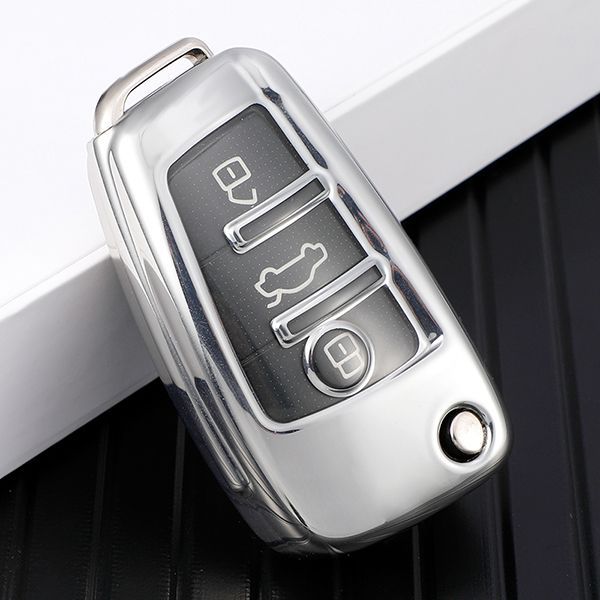 For Audi TPU protective key case  black or red color, please choose