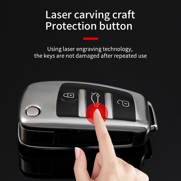 For Audi A3/Q3/Q2L/A1/S3 3 button TPU protective key case,please choose the color