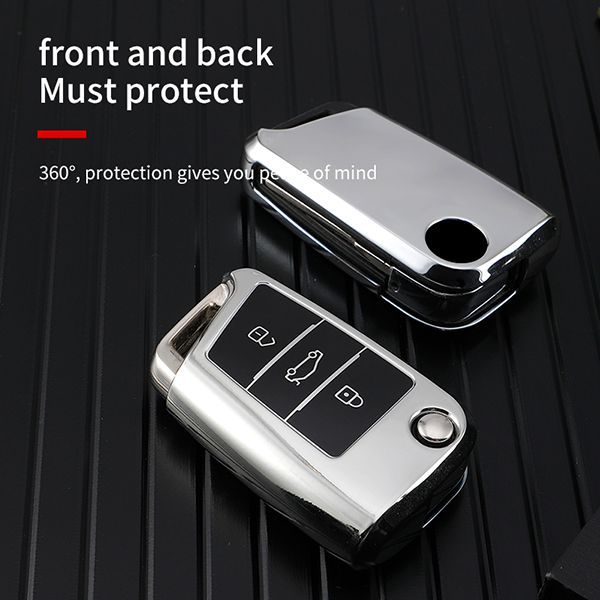 For VW 3 button TPU protective key case please choose the color