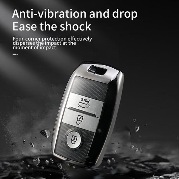 For KIA TPU protective key case  black or red color, please choose
