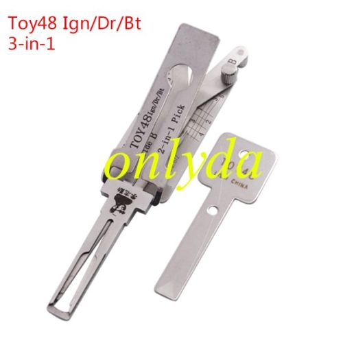 For Toy48-Toyota3-IN-1 Lock pick, for ignition lock, door lock, and decoder, genuine !used for  Toyota Crown
