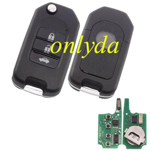 keyDIY brand for Honda style 3 button keyDIY remote NB10-3 universal