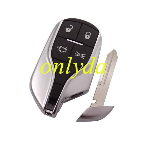 For Maserati 4 button remote key with PCF7945/7953(HITAG2) ID46  433MHz  for  2014-2016 Maserati Quattroporte Ghibli M3N-7393490