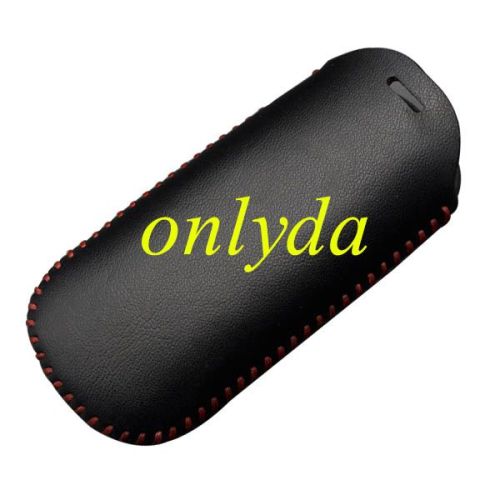 For VW 3 button cowhide leather case VW CC New MAGOTANCC,Black Color