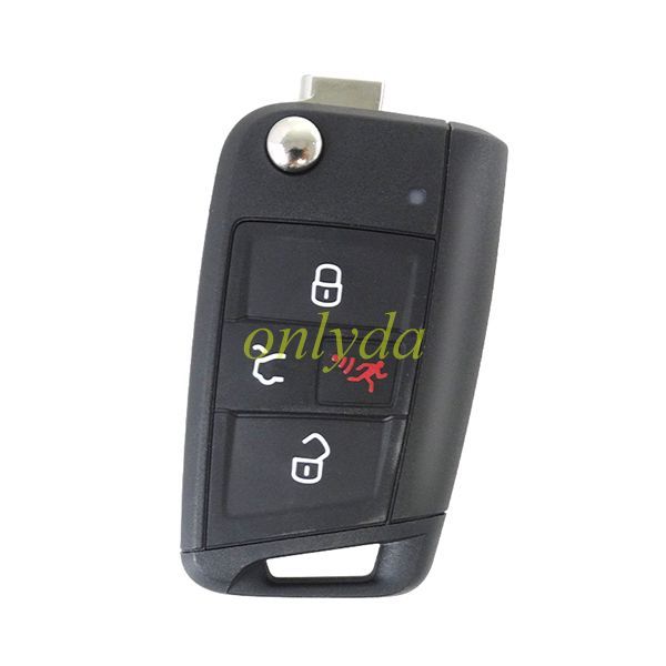 For  VW golf 7 3+1 button remote key with 315mhz MQB48 chip FCCID is 5G6 959 752 AC