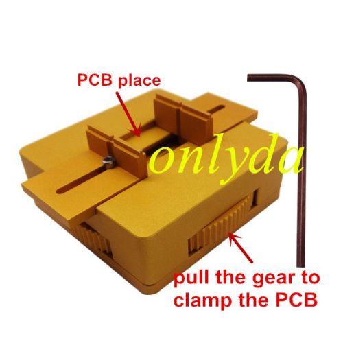 Circuit Board Vise , use this tool to  clamp the Board, so you can repair remote board easily. Golden color