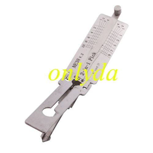 For For Lishi Ford,nissan NE38 2 in 1 tool