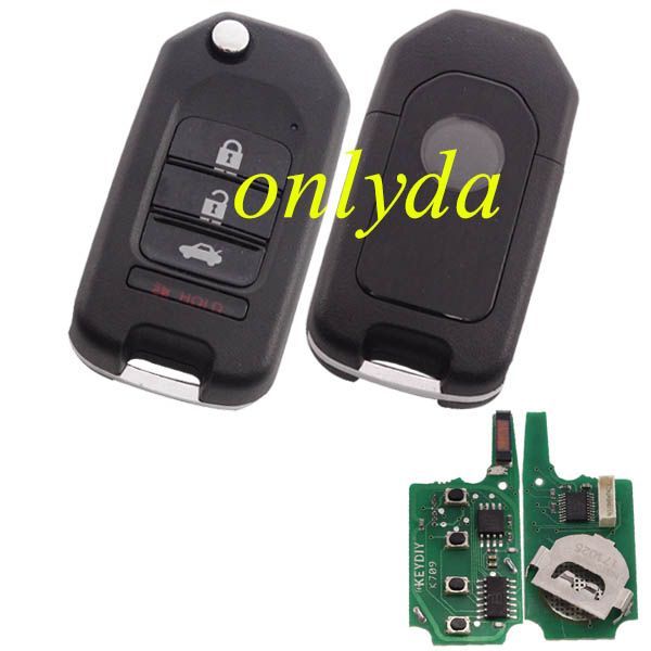 Honda style 4 buttonkeyDIY remote  NB10-4 Multifunction 5Models in  1 Model NB-ATT-36 NB-ATT-KLSL NB-ATT-46 NB-ETT-GM NB-XTT-47   for KDX2 and KD MAX to produce any model remote