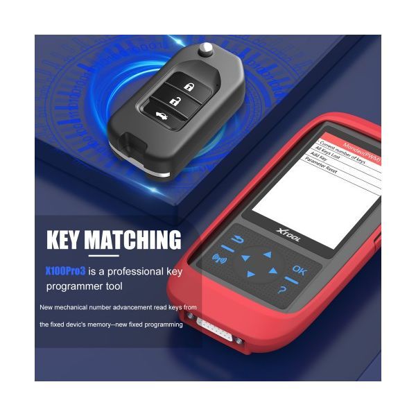 XTOOL X100 Pro3 Professional Auto Key Programmer Add EPB, ABS, TPS Reset Functions Free Update Lifetime