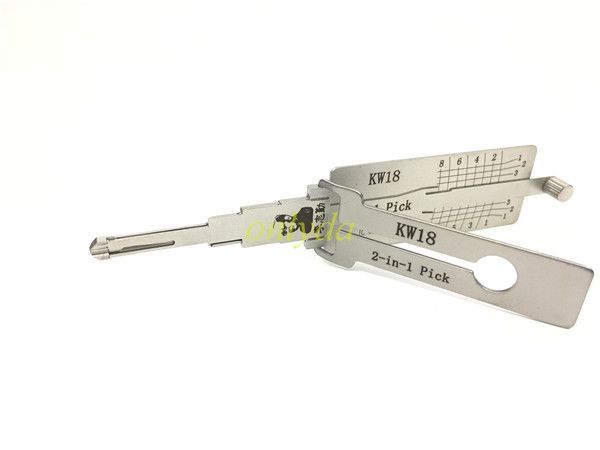 For KW18 lishi 2 in 1 decode and lockpick for Kawasaki Motorcycle