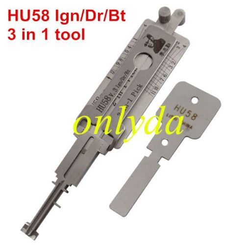 HU58-3-IN-1 Lock pick, for ignition lock, door lock, and decoder,!used for  BMW all series  before 2002 year;  MorganHU58-3-IN-1 Lock pick, for ignition lock, door lock, and decoder,!used for  BMW all series  before 2002 year;  Morgan