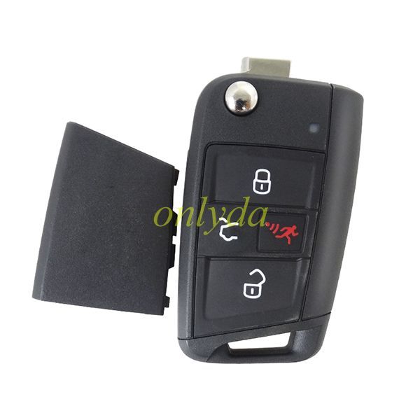 For  VW golf 7 3+1 button remote key with 315mhz MQB48 chip FCCID is 5G6 959 752 AC