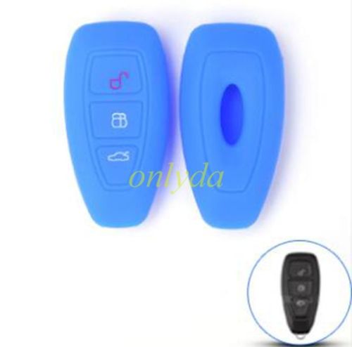 For Ford 2+1 button remtoe  key silicon case (Blue)
