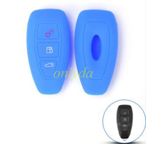 For Ford 2+1 button remtoe  key silicon case (Blue)