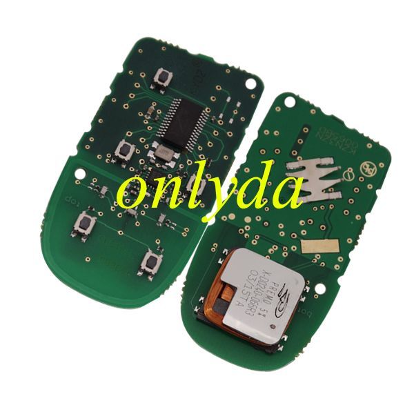 For Maserati 4 button remote key with PCF7945/7953(HITAG2) ID46  433MHz  for  2014-2016 Maserati Quattroporte Ghibli M3N-7393490