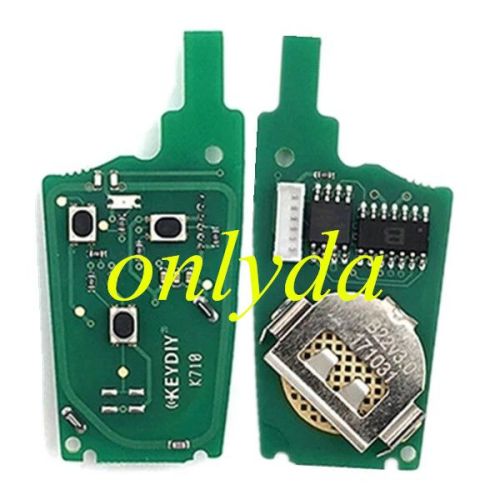KeyDIY Brand 3 button remote key  B22-3