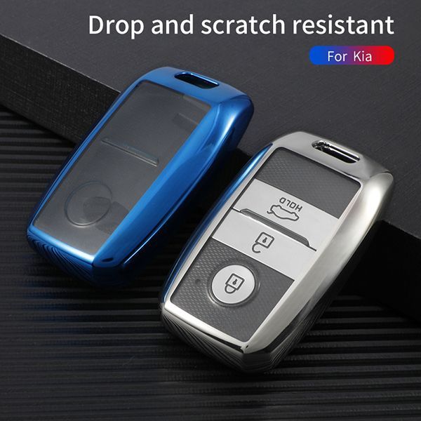 For KIA TPU protective key case  black or red color, please choose